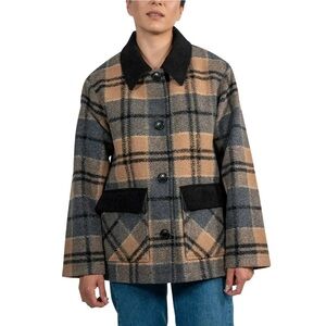 Pendleton Women's Wool Blend Barn Coat, Tan, Size S